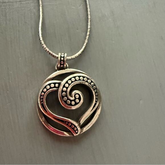 Brighton Silver Tone Heart Pendant Necklace - Picture 4 of 8